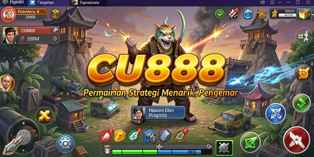 Tampilan gameplay CU888 yang seru dan strategis.
