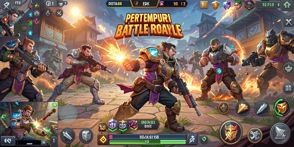 Screenshot menampilkan aksi pertempuran dalam DOTA88 dengan gameplay intens.