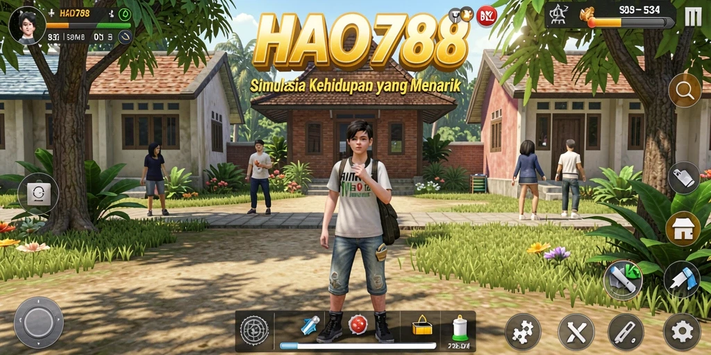 Tampilan gameplay menarik dalam HAO788 dengan karakter yang berinteraksi.