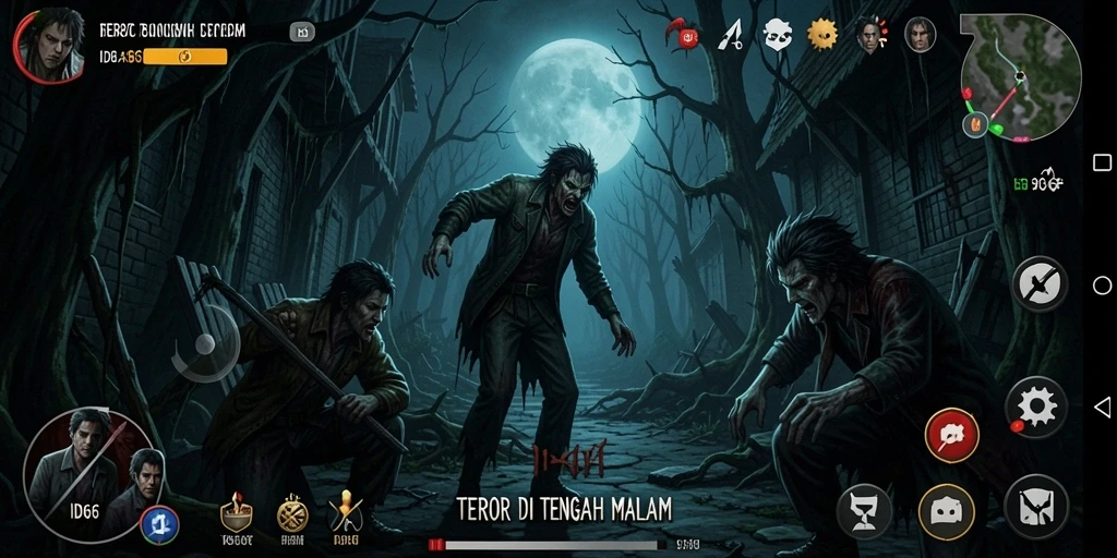 Tangkapan layar ID66 menampilkan suasana mencekam dan gameplay yang intens.