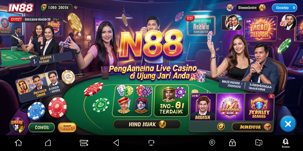 Tampilan gameplay menarik dan interaktif dari Live Casino IN88.