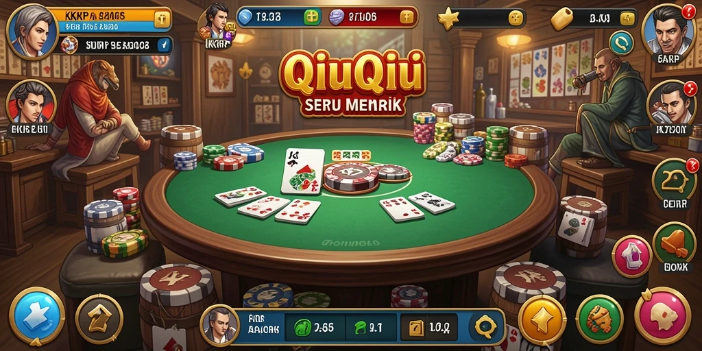 Screenshot KKRP yang menunjukkan aksi seru permainan QiuQiu.