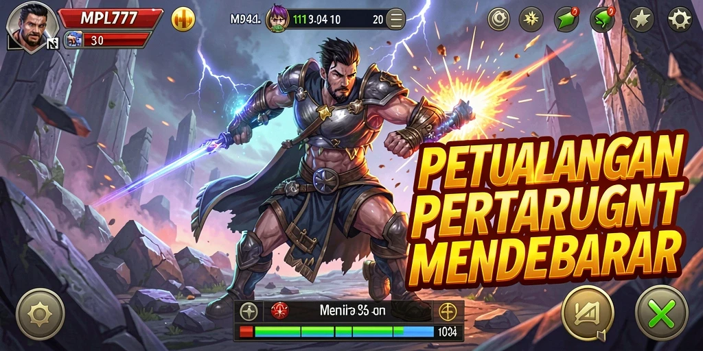 Tampilan seru dari pertarungan di MPL777 dengan karakter yang menawan.
