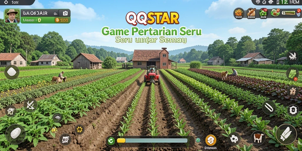 Gameplay menarik di QQSTAR dengan aktivitas bertani.
