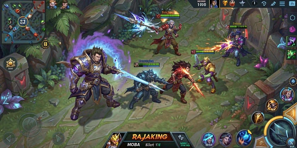 Tampilan gameplay seru di RAJAKING dengan aksi yang mendebarkan.