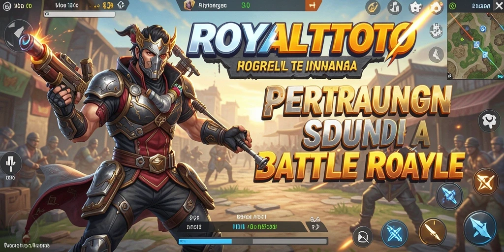 Tangkapan layar permainan ROYALTOTO menampilkan aksi sengit dalam pertarungan Battle Royale.