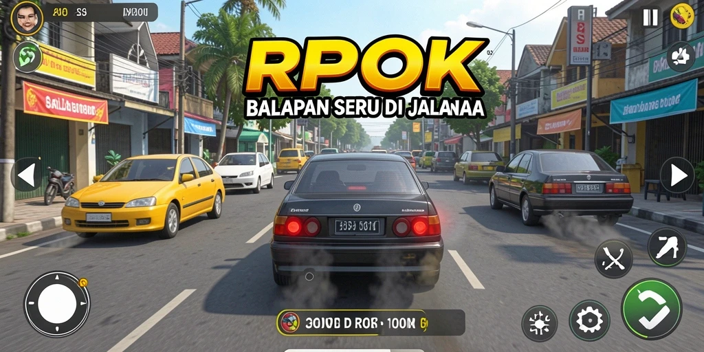 Gameplay balapan yang mendebarkan di RPOK.