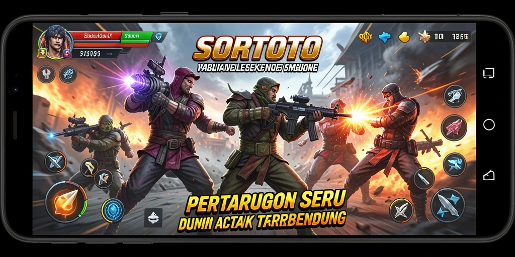 Tampilan menarik dari gameplay SORTOTO yang penuh aksi seru.