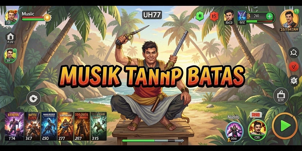 Screenshot UH77 menampilkan gameplay interaktif yang seru.