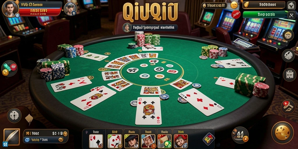 Tampilan gameplay QiuQiu yang menarik dan interaktif.
