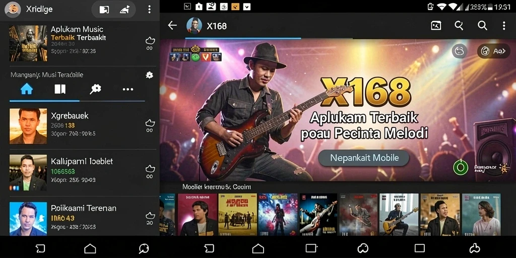 Tampilan gameplay X168 yang seru dan interaktif dalam permainan Musik.