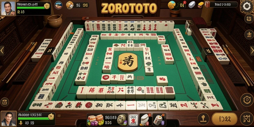 Screenshot gameplay menunjukkan aksi seru dalam permainan Mahjong.